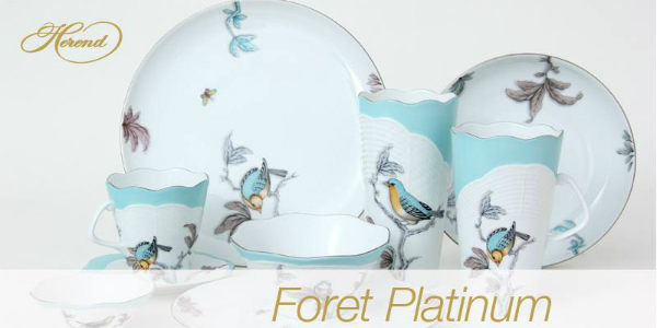 Новая коллекция фарфора от Herend – Foret Platinum